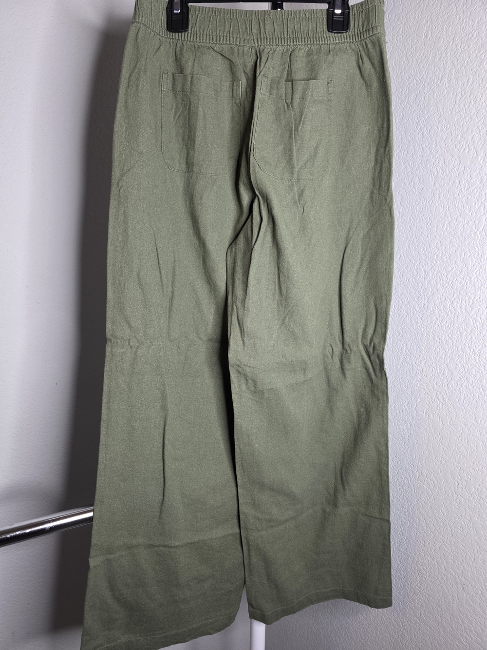 Old Navy Olive Green Wide-Leg Pull-On Pants - Picture 4 of 7